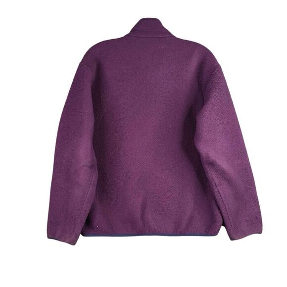 LL Bean Outdoor Fleece Sweater Women’s Small S Full Zip Long Sleeve Purple - Picture 3 of 10